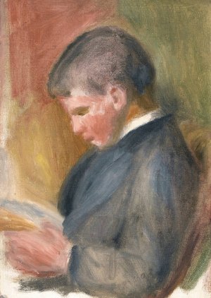 Pierre Renoir lisant by Pierre-Auguste Renoir Oil Painting