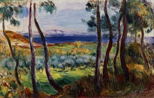 Pines in the Vicinity of Cagnes by Pierre-Auguste Renoir Oil Painting