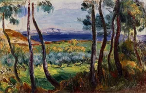 Pines in the Vicinity of Cagnes by Pierre-Auguste Renoir Oil Painting