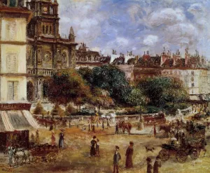Place de la Trinite, Paris by Pierre-Auguste Renoir - Oil Painting Reproduction