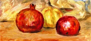 Pomegranates and Apple by Pierre-Auguste Renoir - Oil Painting Reproduction