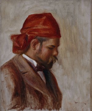 Portrait d'Ambroise Vollard au foulard rouge by Pierre-Auguste Renoir Oil Painting
