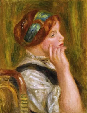 Portrait de Femme au Bandeau Vert by Pierre-Auguste Renoir Oil Painting