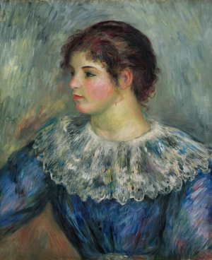 Portrait En Buste De Jeune Fille by Pierre-Auguste Renoir Oil Painting