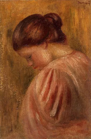 Portrait of a Girl in Red by Pierre-Auguste Renoir Oil Painting