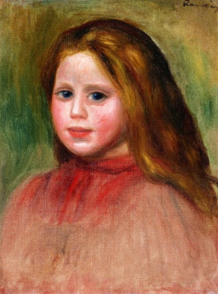 Portrait of a Girl by Pierre-Auguste Renoir - Hand-Painted Oil Painting Reproduction