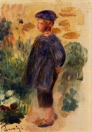 Portrait of a Kid in a Beret by Pierre-Auguste Renoir - Oil Painting Reproduction