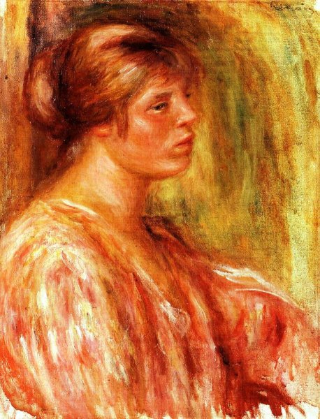 Portrait of a Woman 4 by Pierre-Auguste Renoir - Hand-Painted Oil Painting Reproduction