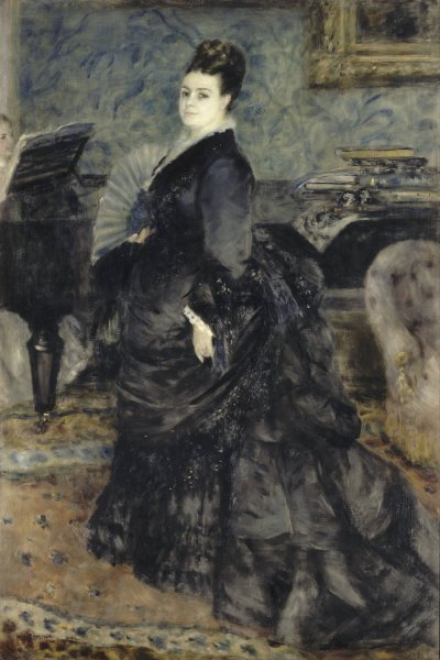 Portrait of a Woman, called of Mme Georges Hartmann  by Pierre-Auguste Renoir - Hand-Painted Oil Painting Reproduction
