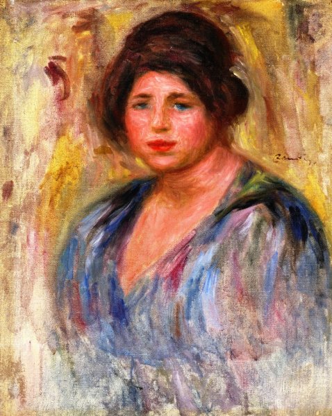 Portrait of a Woman Gabrielle Renard by Pierre-Auguste Renoir - Hand-Painted Oil Painting Reproduction