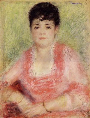 Portrait of a Woman in a Red Dress by Pierre-Auguste Renoir Oil Painting