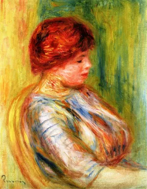 Portrait of a Woman Seated in an Armchair by Pierre-Auguste Renoir - Oil Painting Reproduction