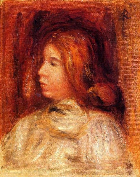 Portrait of a Young Girl by Pierre-Auguste Renoir - Hand-Painted Oil Painting Reproduction