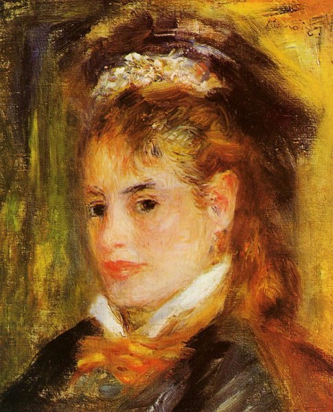 Portrait of a Young Woman 4 by Pierre-Auguste Renoir - Hand-Painted Oil Painting Reproduction