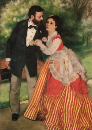 Portrait of Alfred and Marie Sisley by Pierre-Auguste Renoir Oil Painting