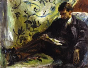 Portrait of Edmond Maitre also known as The Reader painting by Pierre-Auguste Renoir