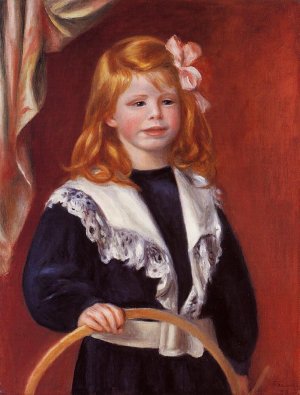 Portrait of Jean Renoir also known as Child with a Hoop by Pierre-Auguste Renoir Oil Painting