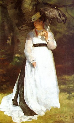 Portrait of Lise with Umbrella by Pierre-Auguste Renoir Oil Painting