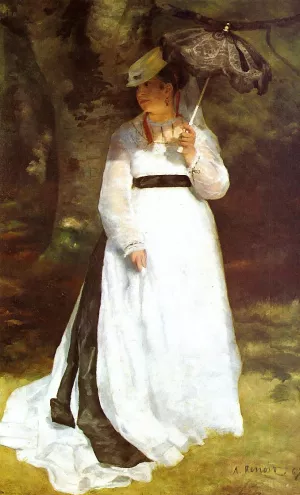 Portrait of Lise with Umbrella Oil painting by Pierre-Auguste Renoir