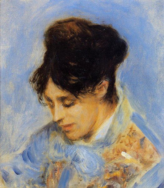 Portrait of Madame Claude Monet by Pierre-Auguste Renoir - Hand-Painted Oil Painting Reproduction