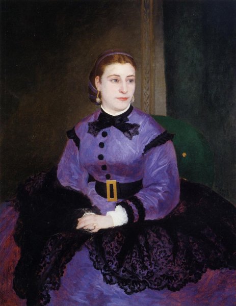 Portrait of Mademoiselle Sicotg by Pierre-Auguste Renoir - Hand-Painted Oil Painting Reproduction