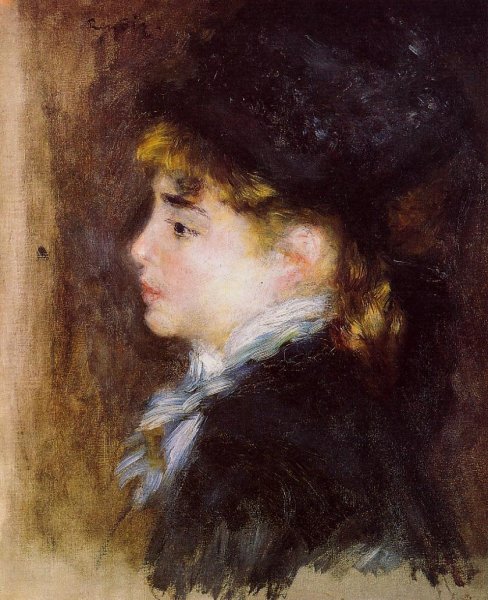 Portrait of Margot also known as Portrait of a Model by Pierre-Auguste Renoir - Hand-Painted Oil Painting Reproduction