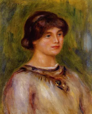 Portrait of Marie Lestringuez painting by Pierre-Auguste Renoir