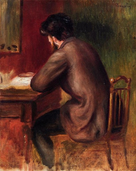 Posthumous Portrait of Frederic Bazille by Pierre-Auguste Renoir - Hand-Painted Oil Painting Reproduction