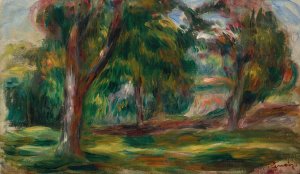Pre et arbres by Pierre-Auguste Renoir Oil Painting
