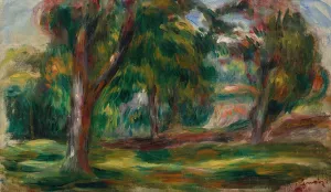 Pre et arbres by Pierre-Auguste Renoir Oil Painting