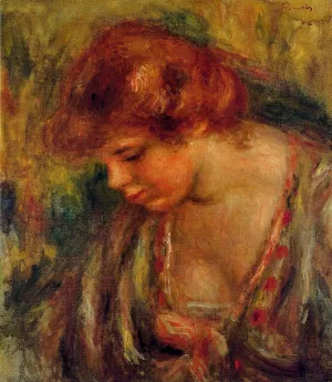 Profile of Andre Leaning Over by Pierre-Auguste Renoir - Oil Painting Reproduction
