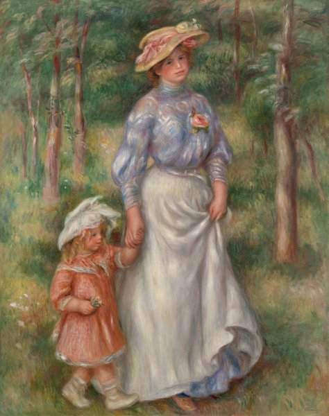 Main Product Photo of Promenade  Painting by Pierre-Auguste Renoir
