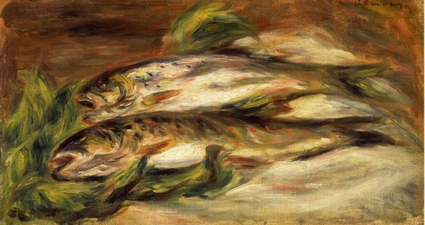 Rainbow Trout by Pierre-Auguste Renoir - Hand-Painted Oil Painting Reproduction