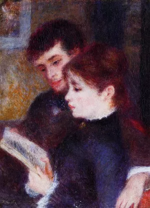Reading Couple also known as Edmond Renoir and Marguerite Legrand 1877 by Pierre-Auguste Renoir Oil Painting