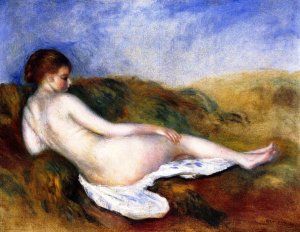 Reclining Female Nude by Pierre-Auguste Renoir Oil Painting
