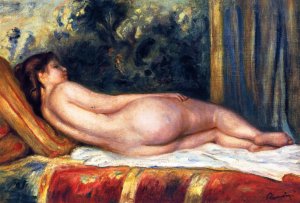Reclining Nude on a Couch by Pierre-Auguste Renoir Oil Painting