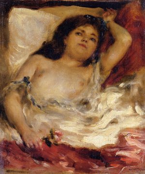 Reclining Semi-Nude by Pierre-Auguste Renoir Oil Painting