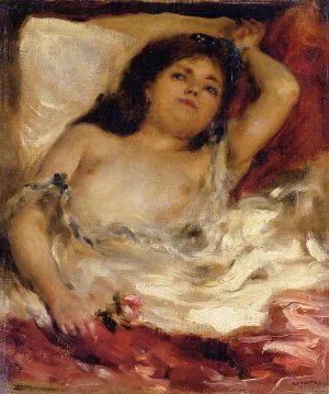 Reclining Semi-Nude by Pierre-Auguste Renoir Oil Painting