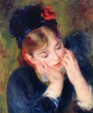 Reflection by Pierre-Auguste Renoir - Oil Painting Reproduction