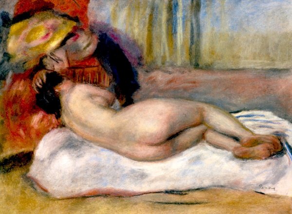 Rest by Pierre-Auguste Renoir - Hand-Painted Oil Painting Reproduction