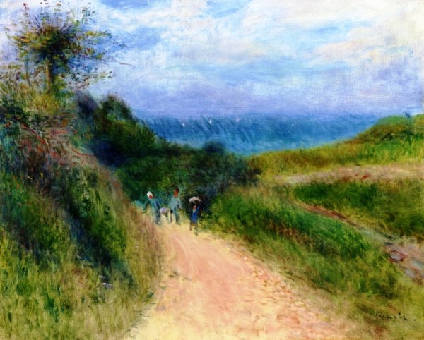 Main Product Photo of Road in Berneval Painting by Pierre-Auguste Renoir