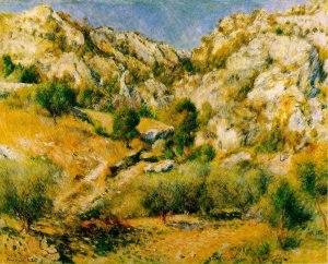 Rocky Craggs at l'Estaque by Pierre-Auguste Renoir Oil Painting
