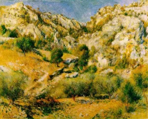 Rocky Craggs at l'Estaque by Pierre-Auguste Renoir Oil Painting
