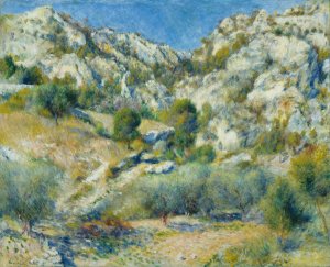 Rocky Crags at L'Estaque by Pierre-Auguste Renoir Oil Painting