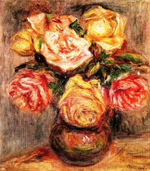 Roses 2 by Pierre-Auguste Renoir - Oil Painting Reproduction