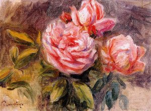 Roses 3 by Pierre-Auguste Renoir Oil Painting
