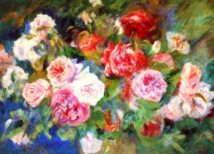 Roses 4 by Pierre-Auguste Renoir - Oil Painting Reproduction