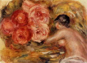 Roses and Study of Gabrielle by Pierre-Auguste Renoir Oil Painting