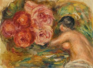 Roses Et etude De Gabrielle by Pierre-Auguste Renoir Oil Painting