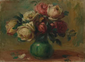 Roses in a Vase by Pierre-Auguste Renoir Oil Painting
